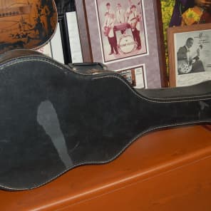 Montgomery Wards Airline Auditorium Size Flat top Acoustic Guitar with original Case 1965 Natural image 10