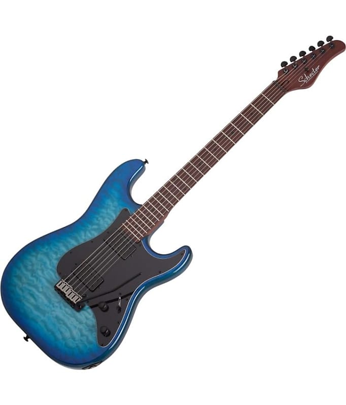 Schecter Traditional Pro Guitar Transparent Blue Burst image 1