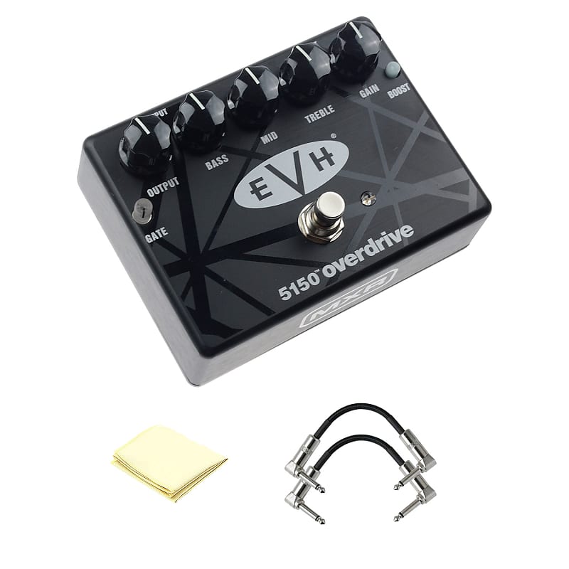 MXR EVH5150 5150 Overdrive Analog Delay with 2 R-Angle Patch Cable and Custom Instrument Cloth image 1