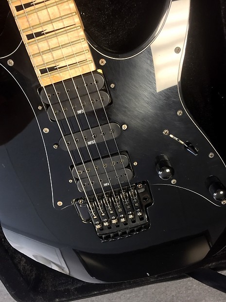 Ibanez RG Series RG350MDX Electric Guitar, Black, Scalloped