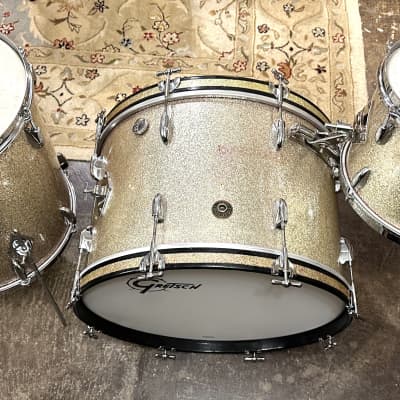 Gretsch BroadKaster Name Band 50’s - Peacock Sparkle 3 PC Set image 5