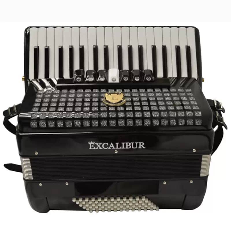Excalibur Super Classic 72 Bass Piano Accordion Black image 1