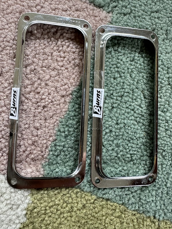 Baldwin Burns 700-series pickup bezels 1960s - Chrome image 1