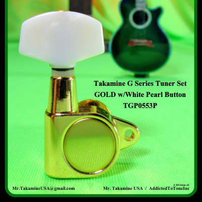 Takamine G Series Tuner Set of 6 / GOLD w/White Pearl
