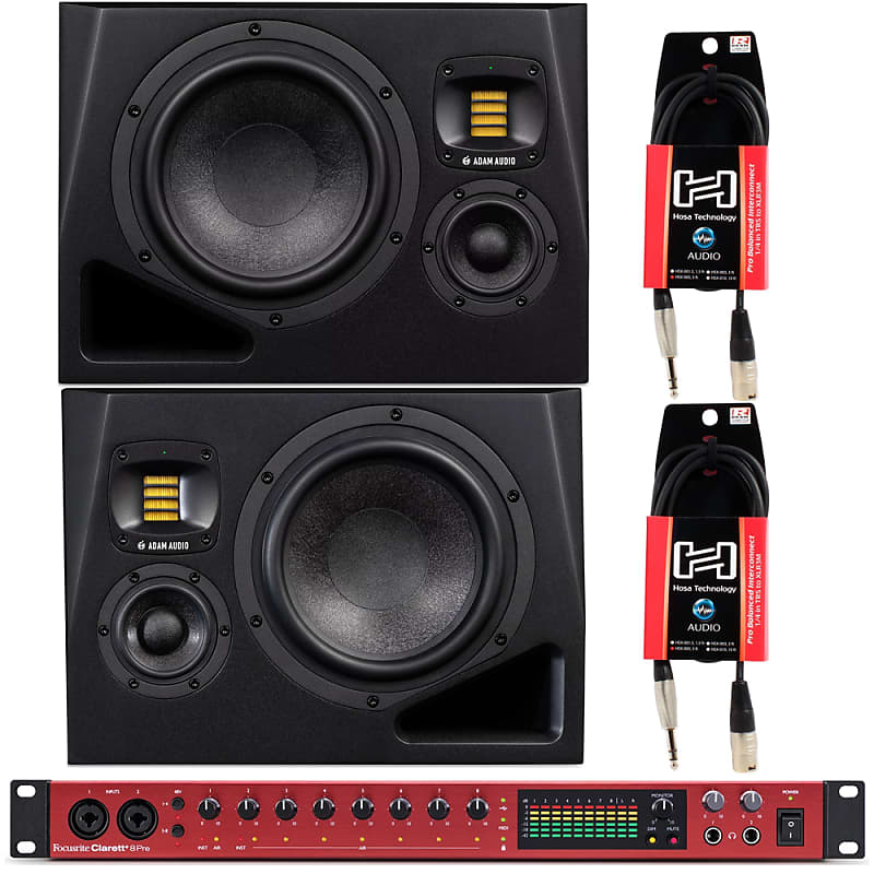 ADAM Audio A8H 8-Inch Studio Monitor Speakers w/ Focusrite | Reverb