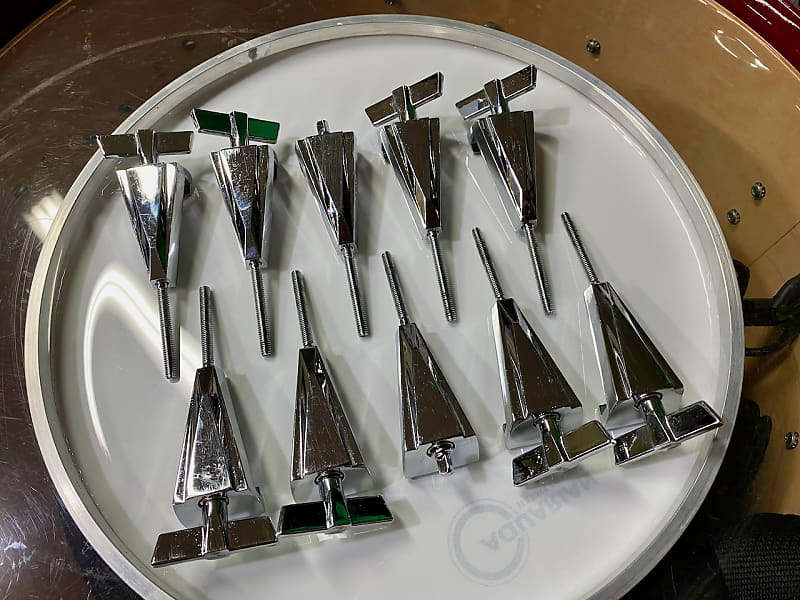 Vintage Style NEW Bass Drum Claws Chrome Lot of 10 Kick Part Accessory