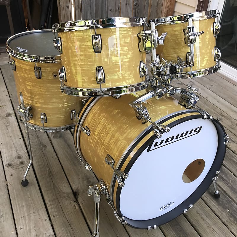 Ludwig Drum Set USA Maple 4 piece Aged Onyx | Reverb