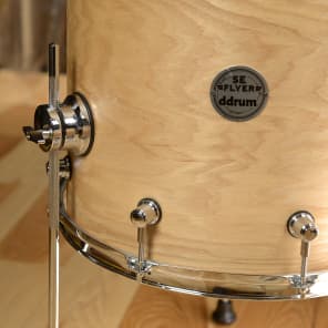 Ddrum SE Flyer 12/14/18/5.5x14 4pc Drum Kit Satin Natural Lacquer w/Ash Outer Ply image 4