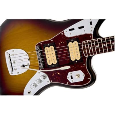 Fender Artist Series Kurt Cobain Jaguar Electric Guitar, Rosewood Fingerboard, 3-Color Sunburst image 3