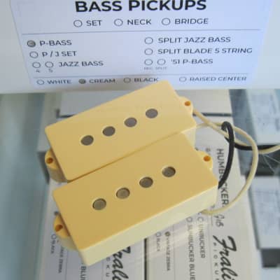 Lindy Fralin Precision Bass Pickups with Cream Covers image 1