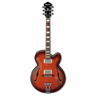 Ibanez Artcore AF75D Hollowbody Electric Guitar, Sunset Red image 1