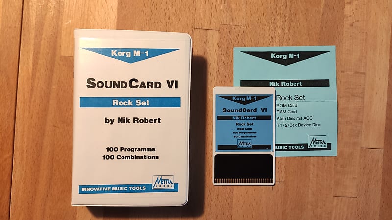 Korg M1 ROM-Card Metrasound VI „Rockset“1989 very rare - for Korg Workstations image 1