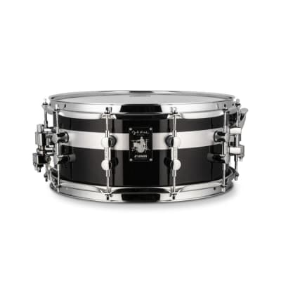 Sonor Jost Nickel Signature Beech Snare Drum 14x6.25 Gloss Black w/Silver Stripe image 1