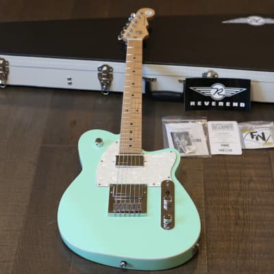 2023 Reverend Cross Cut Solid Body Electric Guitar Oceanside Green + OHSC image 1