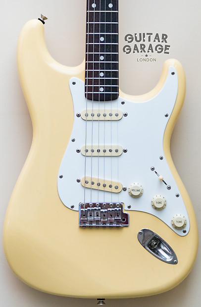 Fender Japan '72 Reissue Stratocaster 1987 Aged Vintage White | Reverb