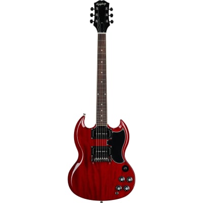 Epiphone Tony Iommi SG Special Monkey Electric Guitar (with Case), Vintage Cherry, Blemished