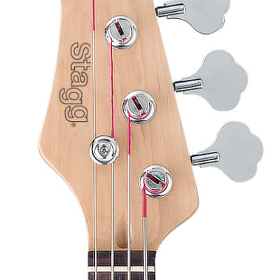 Stagg B300LH-SB Fusion Solid Alder Body Hard Maple Neck 4-String Electric Bass Guitar For Left Hand image 3