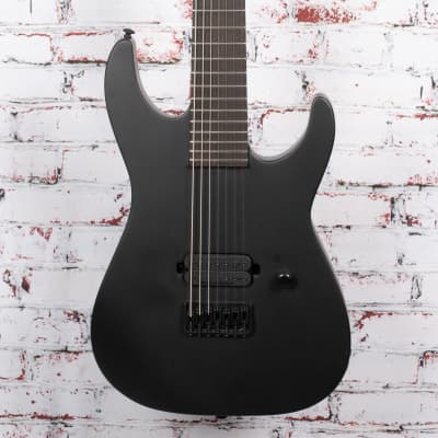 ESP LTD M-7BHT - 7 String Electric Guitar - Black Satin/Macassar Ebony image 1