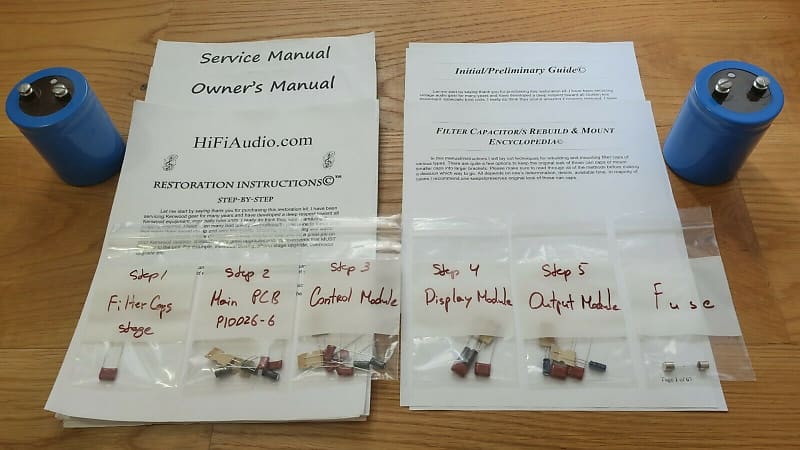 Crown Amcron Power Line 4 restoration kit filter capacitor repair rebuild fix  			