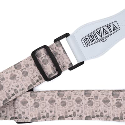 Brivata Guitar Straps Guitar Strap - Premium Nylon (Coffee Shop) / Guitar Straps 2021 Coffee, Brown, image 3