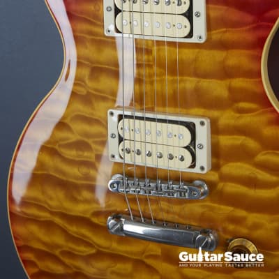 Gibson Custom Shop 59 Reissue Jimmy Wallace Les Paul Tom Murphy Painted Monster Quilted Top Heritage Cherry Burst 1992 Used (Cod. 1452UG) image 6