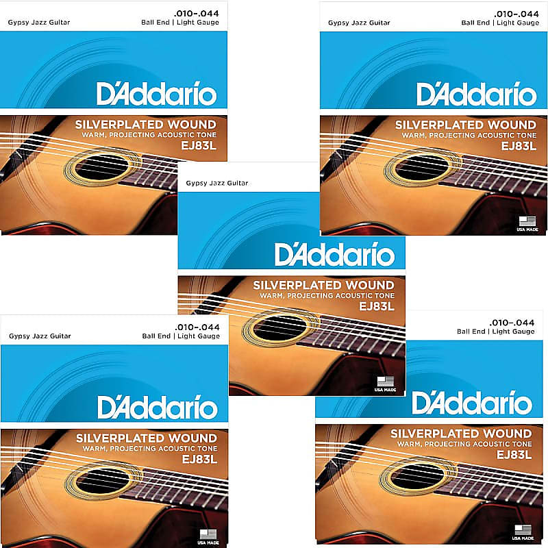 D'Addario Guitar Strings - 5-Packs- Gypsy Jazz - Ball End - | Reverb