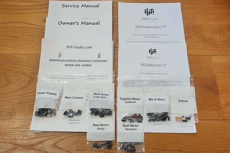 Technics RS-1500 restoration kit filter capacitor repair rebuild fix  			