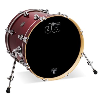 DW Performance Bass Drum 18x14 Cherry Stain image 1