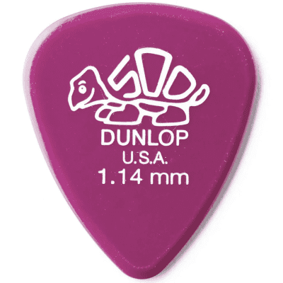 Dunlop 41R114 Delrin 500 Standard 1.14mm Guitar Picks (72-Pack)