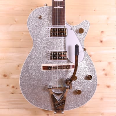 Gretsch G6129T-89 Vintage Select '89 Jet Electric Guitar w/ Bigsby Vibrato - Silver Sparkle for sale