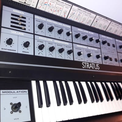 mint CRUMAR  STRATUS vintage polyphonic analog synthesizer + rare accessories image 2