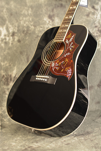 Epiphone Hummingbird Pro Ebony Gloss Exclusive Model w | Reverb