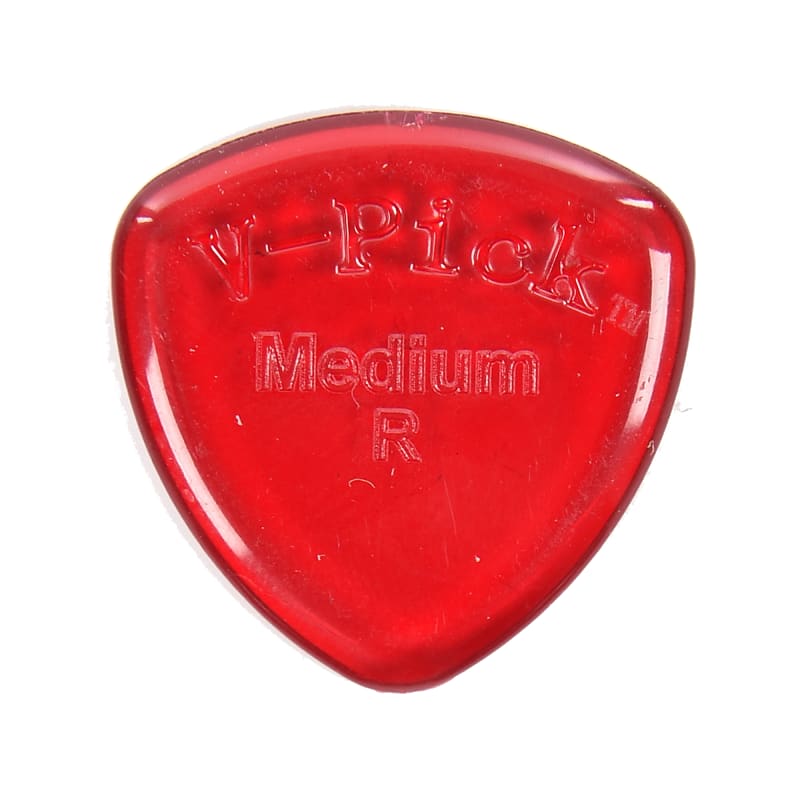 V-Picks Medium Round Guitar Pick Ruby Red (3) image 1