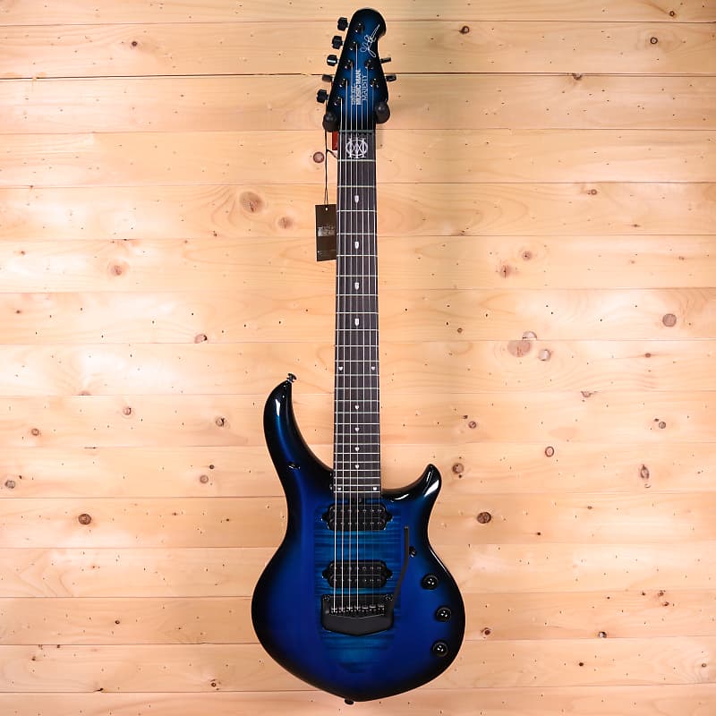 MusicMan Majesty 7 John Petrucci Signature Electric Guitar - Ebony  Fingerboard, Titan Blue