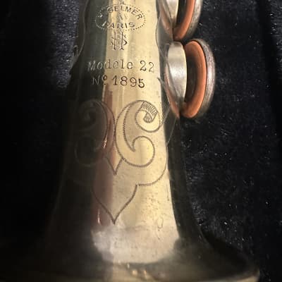 Selmer Vintage serial 1895 silver gold plated soprano saxophone (overhauled) image 9