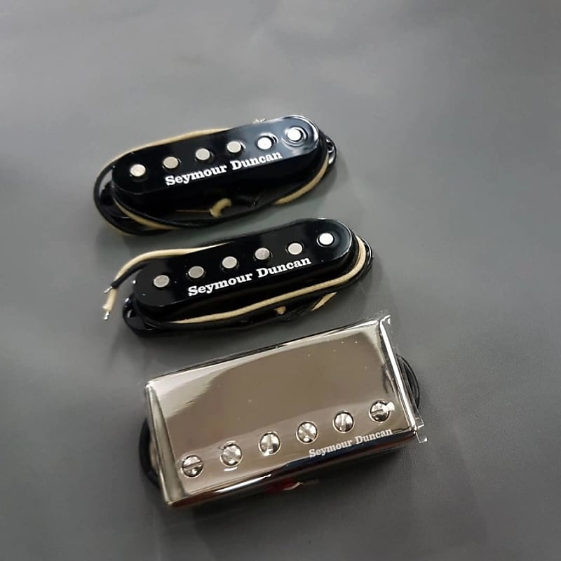 Seymour Duncan TB-14 Custom 5™ Bridge Trembucker W/ SSL-1 Vintage Staggered  Special Black Edition | H-S-S | DHL Express Delivery Included |