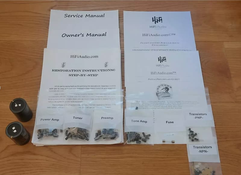 Kenwood KR-7050 restoration kit filter capacitor repair rebuild fix  			