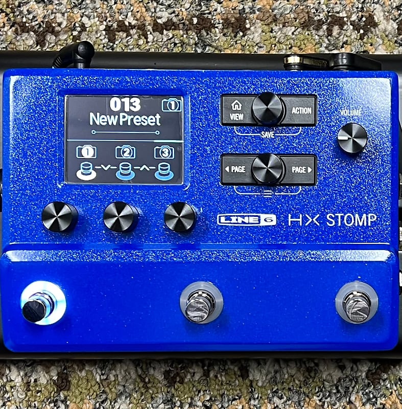 Line 6 HX Stomp Lightning Blue Mini Pedalboard Rig | Reverb