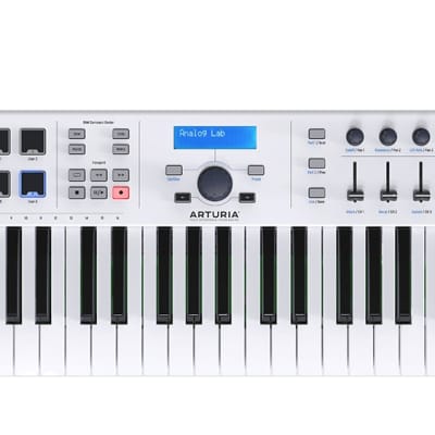 Arturia Keylab Essential 49 Controller Master Keyboard Midi Usb 49 Tasti Bianco + Analog Lab + Ableton Live Lite + Uvi Gran Piano