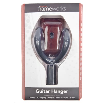 Gator Frameworks Wall Mount Guitar Hanger Mahogany image 2