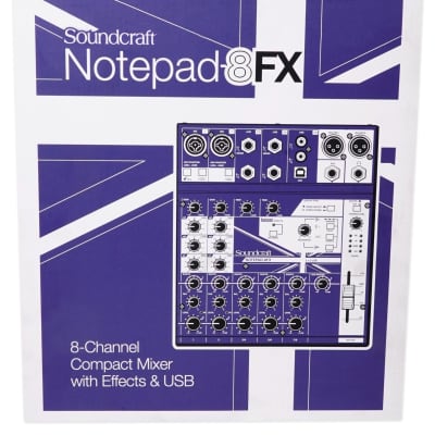 Soundcraft Notepad-8FX 8-Channel Podcast Mixer Podcasting Interface, USB+Effects image 7