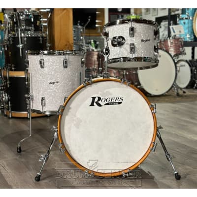Rogers Powertone Limited Edition Drum Set 20/13/16 White Marine Pearl image 2