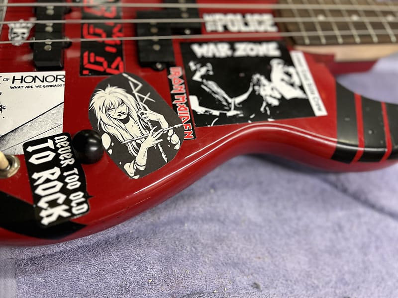 Partscaster PJ Bass - Red Relic Punk Rock Vibe | Reverb