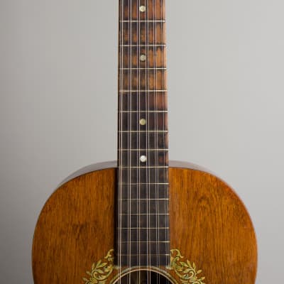 Stella 12 String Flat Top Acoustic Guitar, made by Oscar Schmidt,  c. 1930, black tolex hard shell case. image 8