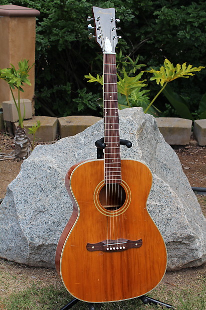 Awesome Vintage 1970 71 Harmony H 166 Grand Concert Sovereign Acoustic Guitar