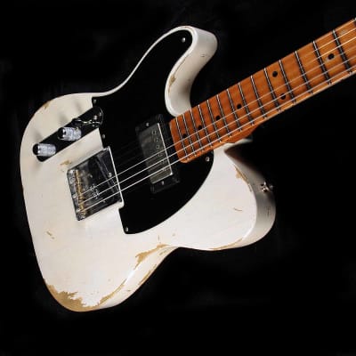 Fender Custom Shop 52 Tele HS Aged white blonde heavy relic humbucker lefty lefthanded LH image 6