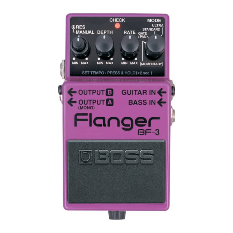 Boss Vintage BF-2 Flanger Pedal, Early 80's, Made In Japan, Black 