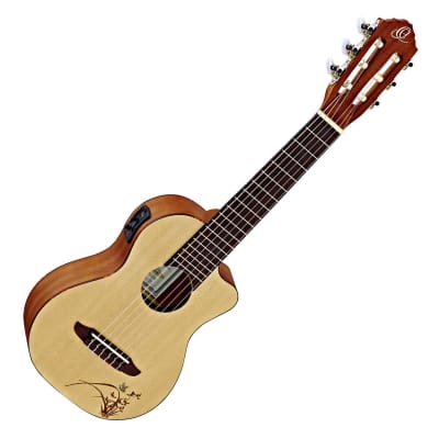 Ortega RGL5CE 6 String Electro Acoustic Cutaway Guitarlele, Natural for sale
