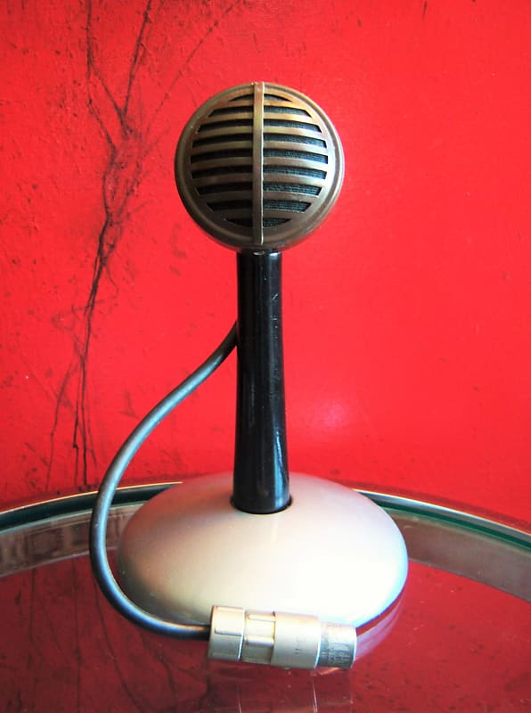 Vintage 1940's Astatic Model 30 crystal microphone old w E6G stand Prop  Display