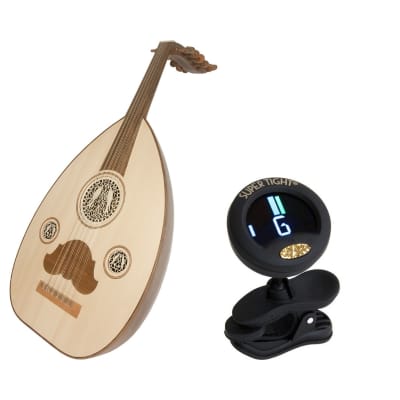 New Mid-east Oud Package Includes: Arabic Oud W/ Soft Gig Bag Case + Chromatic Tuner image 1
